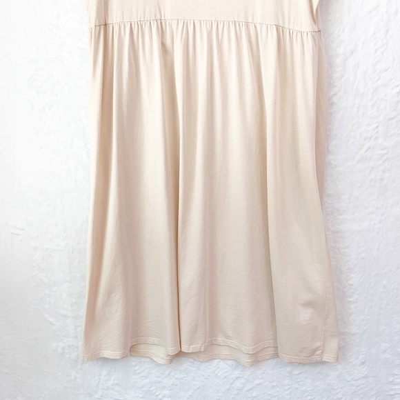 Garnet Hill 3-D Floral Embellished Cotton Tank Dress Beige Sz M - Picture 7 of 13